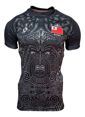 Camiseta Rugby Kapho Tonga Maori Balck Test Match Niños