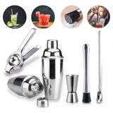 Kit Caipirinha Coqueteleira + Socador + Dosador Inox +brinde