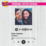 Imprimible Vinilo Spotify Editable, Pared, Cuadros