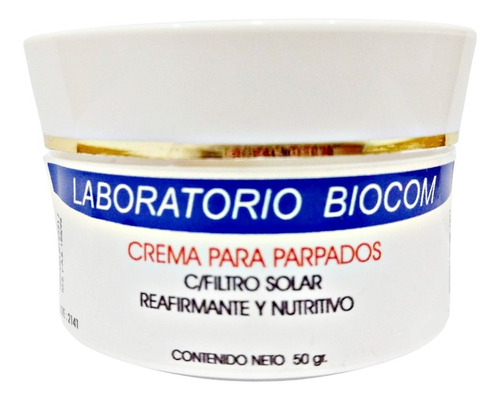 Crema Para Parpados C/filtro Solar Reafirmante 50 Gr Biocom