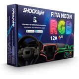 Fita De Led 12v Interna Carro Neon Rgb 4 Canhoes Shocklight