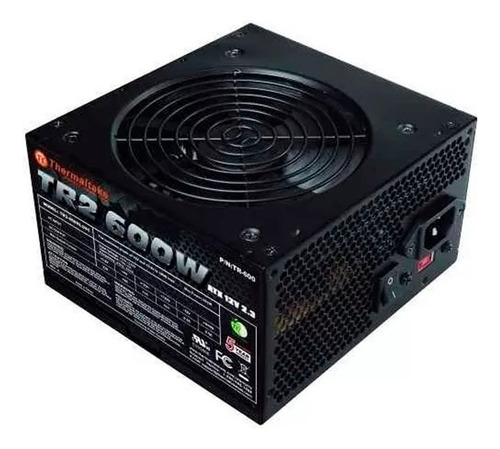 Fuente Pc Thermaltake Tr2 600 600w Reales Fan 120mm Color Negro 220v