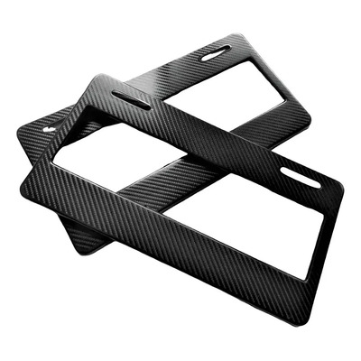 Juego Par 2pz Porta Placas Universal Estilo Fibra De Carbono | MercadoLibre