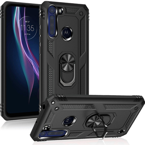 Funda Reforzada Anillo Compatible Con Motorola One Fusion