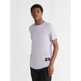 Polera Badge Round Morado Calvin Klein