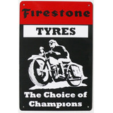 Carteles Antiguos Chapa Gruesa 60x40cm Firestone Tyre Pe-181