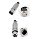 Conectores Metalicos Para Canon Xlr Plugs Para Cable Chasis 