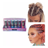 Set 6 Glitter Gel Con Lentejuelas Para Rostro Cuerpo Cabello