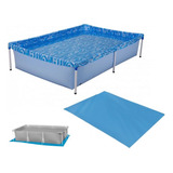 Kit Piscina Retangular 1000 Litros + Forro