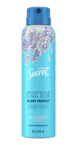 Desodorante Secret Spray Ph Balanced Lavanda - 150ml