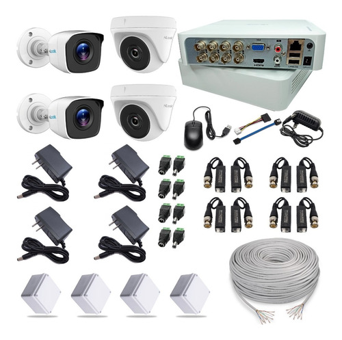 Kit Camaras De Seguridad 8 Ch 1080 + 4 Cámaras Seguridad