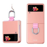 Carcasa Con Anillo Para Samsung Galaxy Z Flip 3 Tpu Rigido