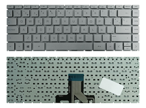 Teclado Hp 14-cw Plata 14-cm0008la Sin Marco 14m-cd0001dx