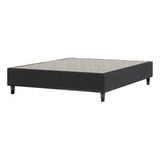 Base Cama Box Emma Box Bed De Queen Cor Cinza