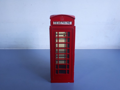 Miniatura Cofre Cabine Telefônica Londres Antiga 1998