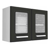 Armário Aéreo Cozinha Modulado  Gourmet 7006 2 Portas C/ Vi