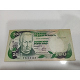 Billete 200 Pesos Oro Original Del 1992