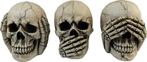 Juego De 3 Figuras Decorativas De Calaveras