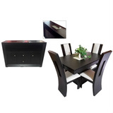 Comedor 4 Sillas Con Buffetera. Comedor Pequeño