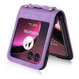 Funda De Piel Plegable Para Motorola Razr 40 Ultra