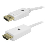 5+ 075-8821 Cabo Displayport 1.2 - Displayport + Hdmi Branco 2m C/ Trava