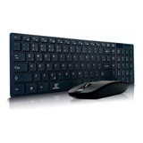 Kit Teclado E Mouse Wireless Usb Gamer Kapbom Preto