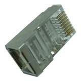 Conector Rj45 Cat6 Blindado Rj 45 Lan Plug Rede C/100 Peças