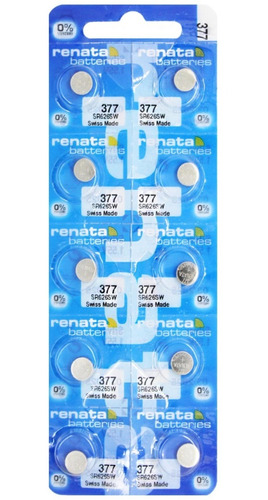 10 X Pilas Renata 377  Sr 626 Original Suiza Blister Cerrado