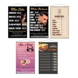 Banner Personalizado Completo Cabelereiro Manicure Menu