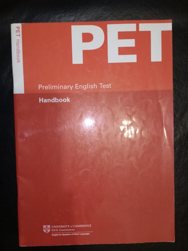 Pet Preliminary English Test Handbook Cambridge