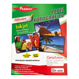 Papel Fotográfico Adhesivo Brillante Carta X 20 Hojas P