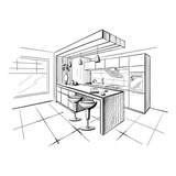 Projeto 3d Cozinha Planejado Plano De Corte Imagem 3d