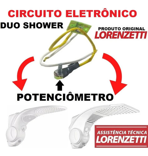 Circuito Eletrônico C/ Potenciometro P Duo Shower Lorenzetti