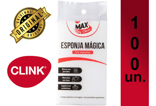 Kit C/ 100 Esponja Mágica Melamina Atacado Limpa Tudo