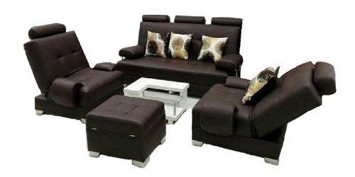 Sala Reclino Sofa De 3 Puestos Y 2 Sillas 