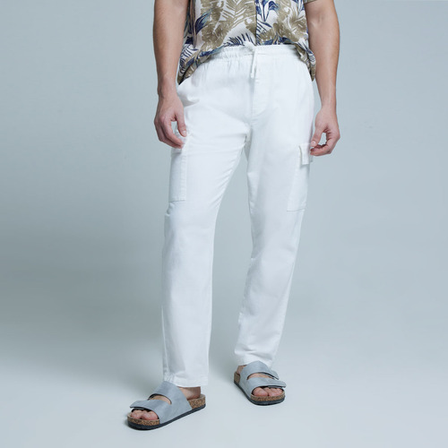 Jogger Hombre Ostu  Blanco Algodón 60070316-197