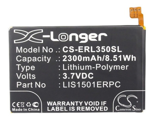 Batería Para Sony Ericcson Odin Erl350sl 2300mah 3.7v