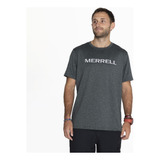 Polera M/c Merrell Sport T-shirt Short Gris Hombre