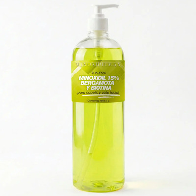 Minoxidilmax 15% + Bergamota + Biotina Shampoo 1 Litro | Meses sin interés