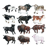 Animales De Granja Toros De Juguete Caballos Vacas 4 Piezas