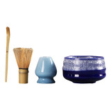 A) Bamboo Matcha Japanese Tea Bather Blue Tea Bowl