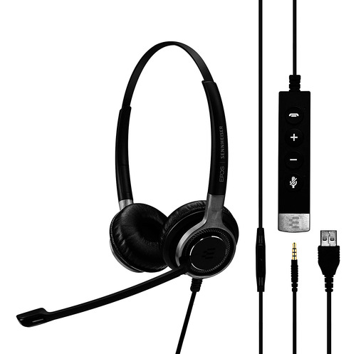 Audífonos Sennheiser Sc 665 Usb - Negros