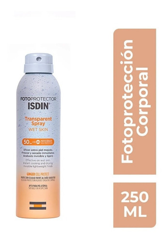 Fotoprotector Isdin Transparent Spray Wet Skin Spf 50 250 Ml
