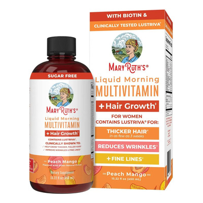 Multivitamínico Líquido Crecimiento Cabello Mary Ruths 450ml Durazno\u002FMango | Meses sin interés