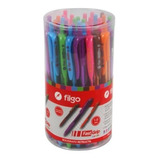 Boligrafo Filgo Fastgrip Retractil 1mm Clip Grip Tubo X 36 Color De La Tinta Colores Surtidos Color Del Exterior Color De La Tinta