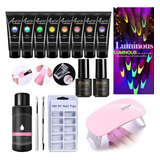 Kit De Extensión De Gel De Uñas De Poliuretano, 16 Unidades,