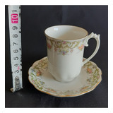 Taza Cafe Porcelana Antigua Limoges - Cu15