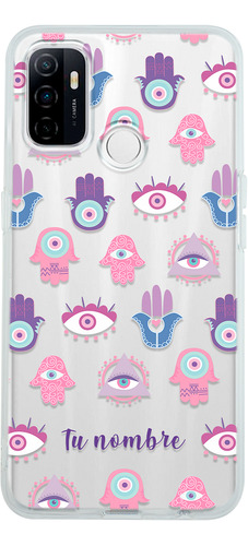 Funda Para Oppo Ojo Turco Mano Fátima Hamsa Con Nombre