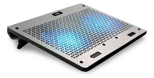 Mlab Base Ventilador Notebook Gamer Dos Fan 15,6'' Color Gris Color Del Led Azul