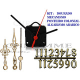 Kit 10 Maquinas 22 Mm + 10 Ponteiros + 10 Numeros - Dourados